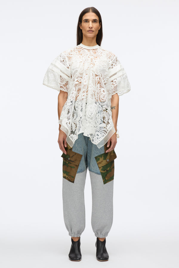 3.1 Phillip Lim Patchwork Camo Jogger DARK OLIVE MULTI