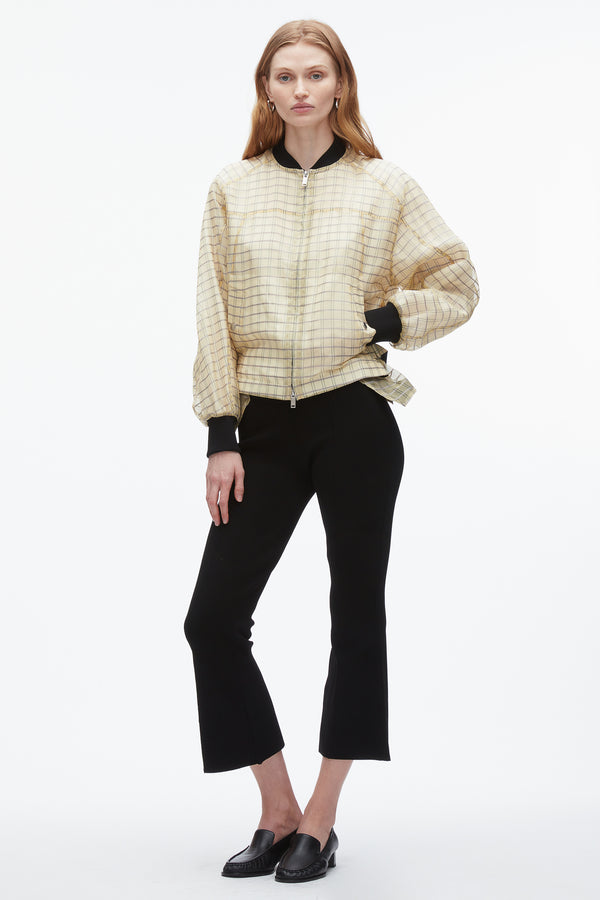 3.1 phillip lim Plaid Organza Bomber Jacket HAY MULTI