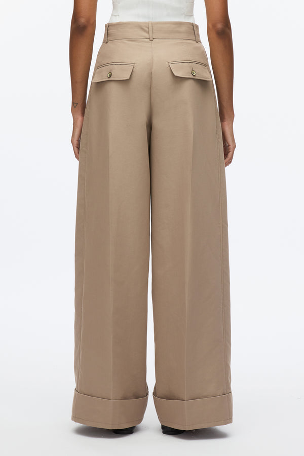 3.1 Phillip Lim Pleated Wide Leg Trouser STONE GREY