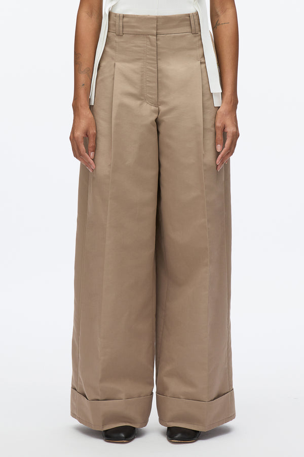 3.1 Phillip Lim Pleated Wide Leg Trouser STONE GREY