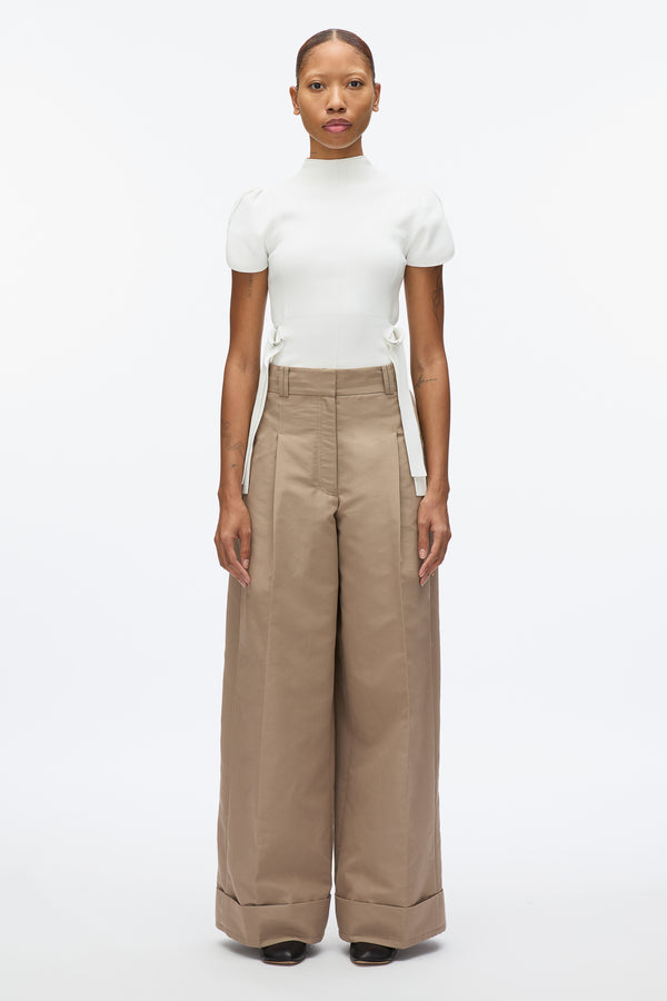 3.1 phillip lim Pleated Wide Leg Trouser STONE GREY