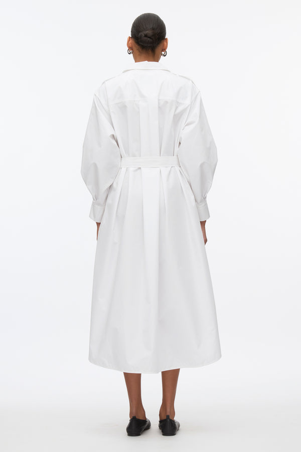 3.1 Phillip Lim Poplin Utility Midi Shirt Dress WHITE