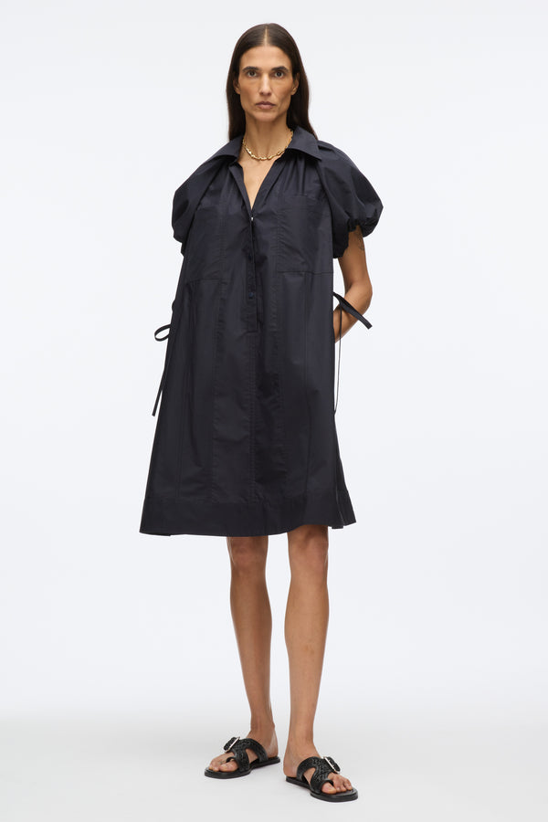 3.1 phillip lim Puff Sleeve Short Shirt Dress MIDNIGHT