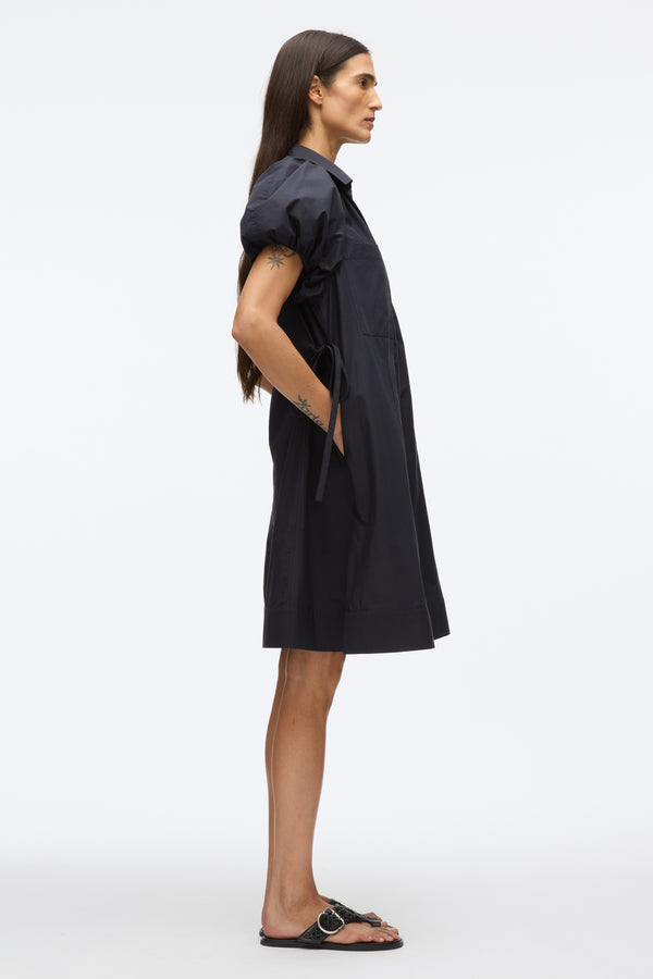 3.1 Phillip Lim Puff Sleeve Short Shirt Dress MIDNIGHT