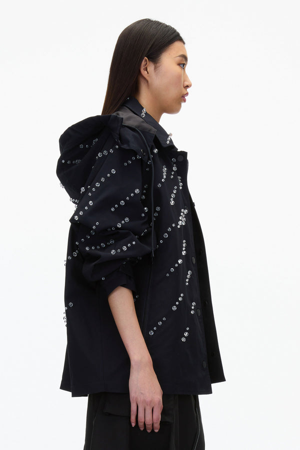 3.1 Phillip Lim Rainfall Embroidered Anorak MIDNIGHT