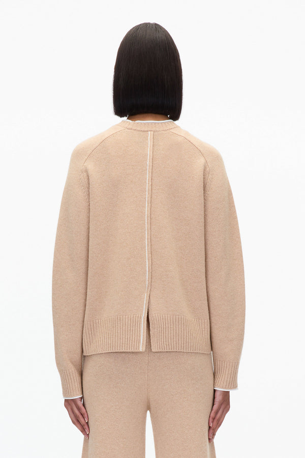 3.1 Phillip Lim Relaxed Crewneck With Contrast Trims BEIGE