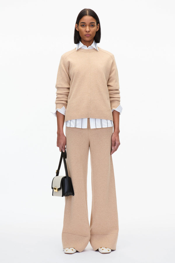 3.1 phillip lim Relaxed Crewneck with Contrast Trims BEIGE