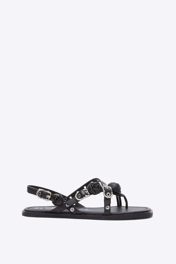 3.1 Phillip Lim Strappy Eyelet Sandal With Rosettes ANT. WHITE