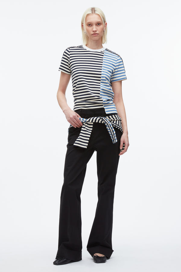 3.1 phillip lim Stripe Patchwork T-Shirt MIDNIGHT MULTI