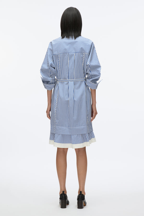 3.1 Phillip Lim Stripe Shirt With Cascade Sleeves BLUE MULTI