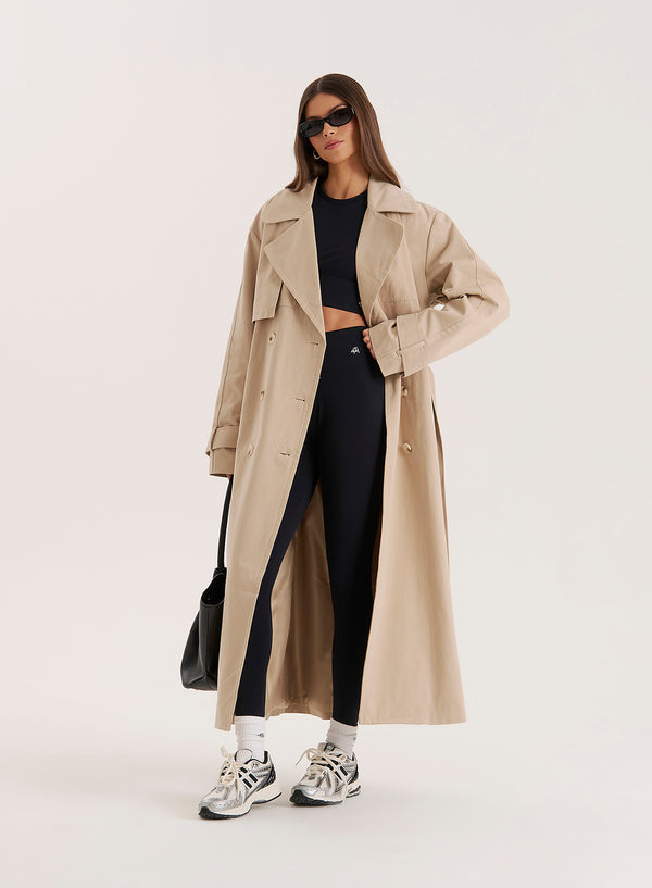 4th & Reckless Beige Belted Trench Coat- Tabi