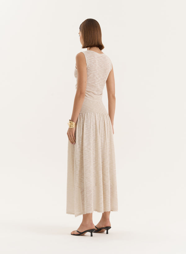 4th & Reckless Beige Drop Waist Maxi Skirt- Nikki