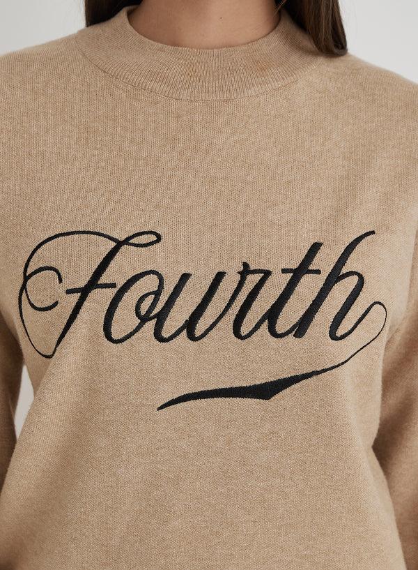 4th & Reckless Beige Knitted Fourth Jumper- Avery