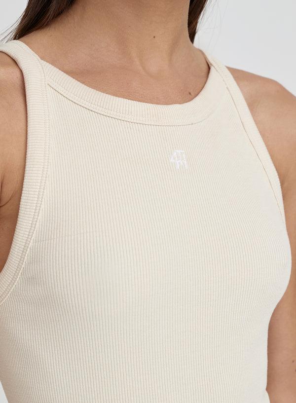 4th & Reckless Beige Ribbed 4th Racer Vest- Rhea