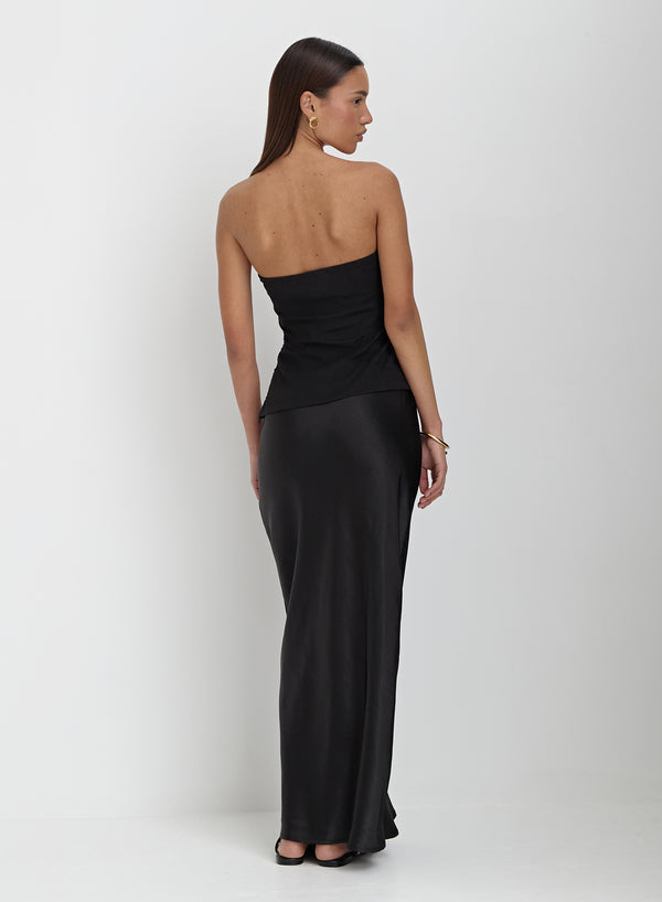 4th & Reckless Black Bandeau Cut Out Detail Top- Indi