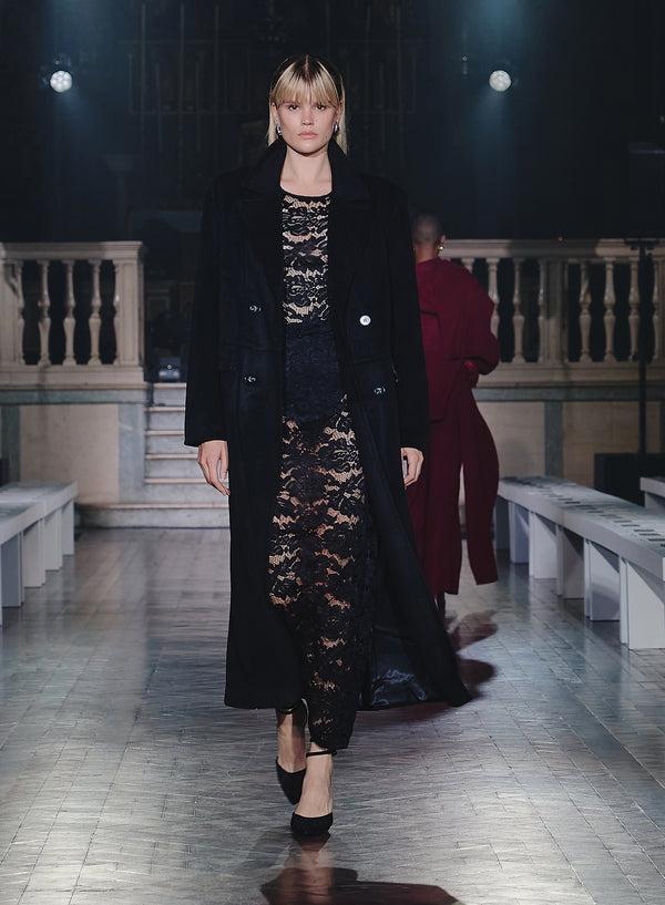 4th & Reckless Black Lace Maxi Skirt- Olga