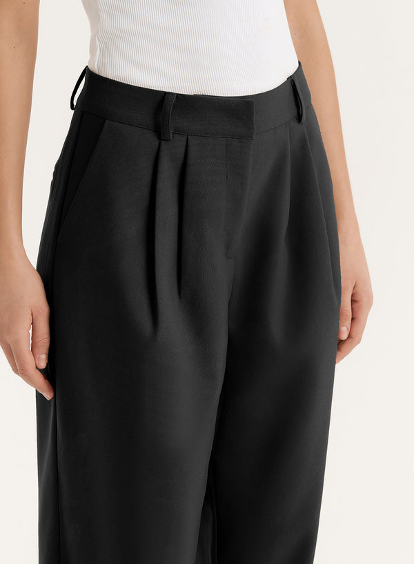 4th & Reckless Black Tailored Wide Leg Trouser- Reese