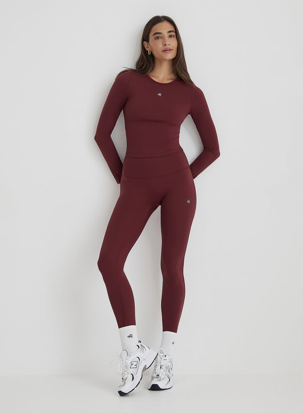 4th & reckless Burgundy 4th Branded Legging- Anni