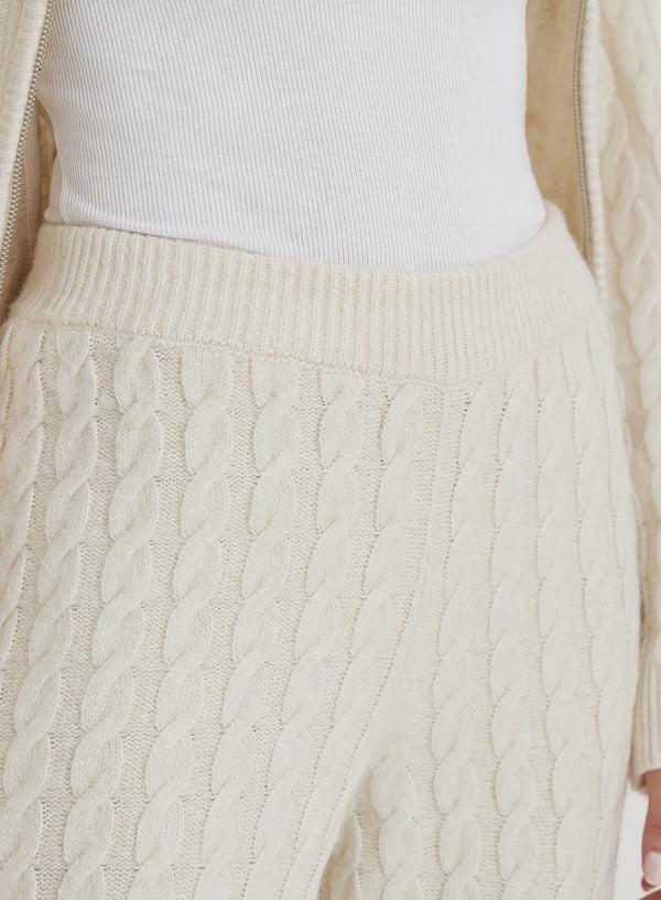 4th & Reckless Cream Cable Knit Trouser- Janina