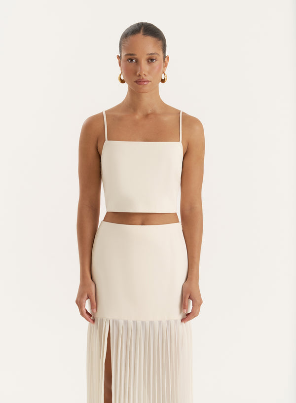 4th & reckless Cream Cami Crop Top- Lucian