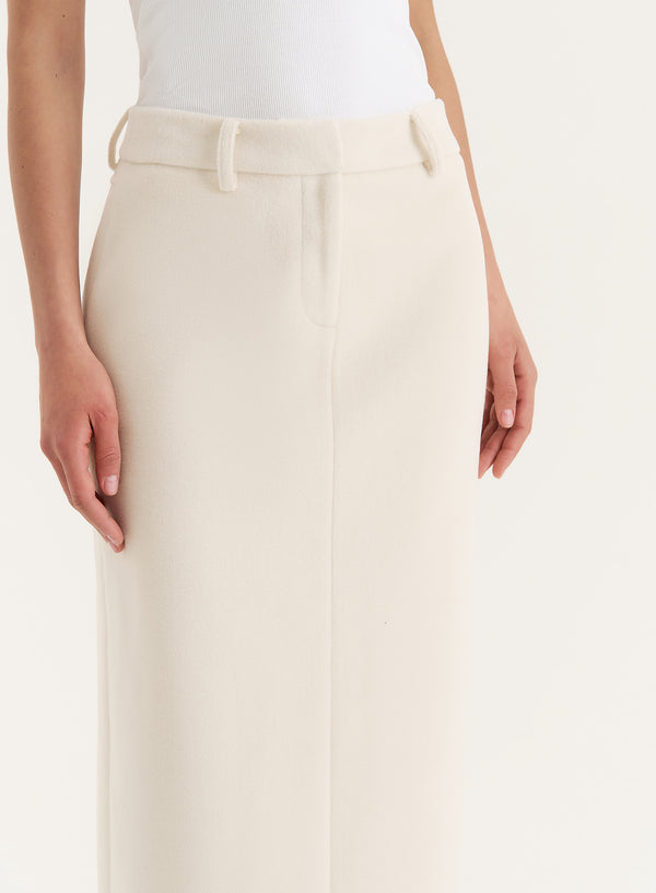 4th & Reckless Cream Column Maxi Skirt- Shelly