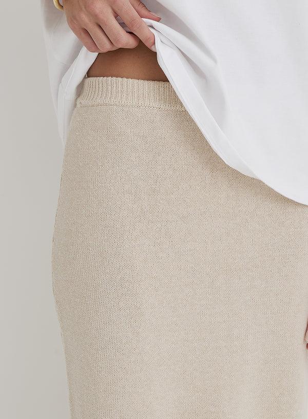 4th & Reckless Cream Knit Maxi Skirt- Rico