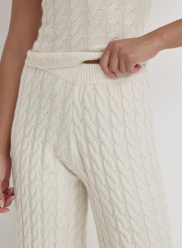 4th & Reckless Cream Knitted Trouser- Janina