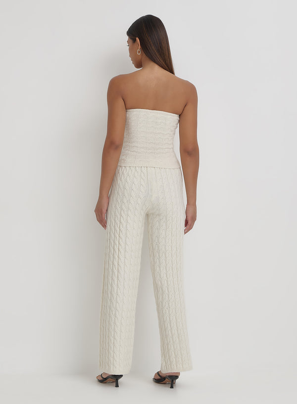 4th & Reckless Cream Knitted Trouser- Janina