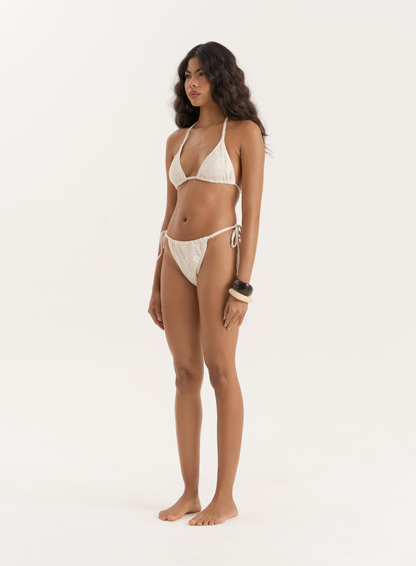 4th & Reckless Cream Tie Side Bikini Bottom- Jojo