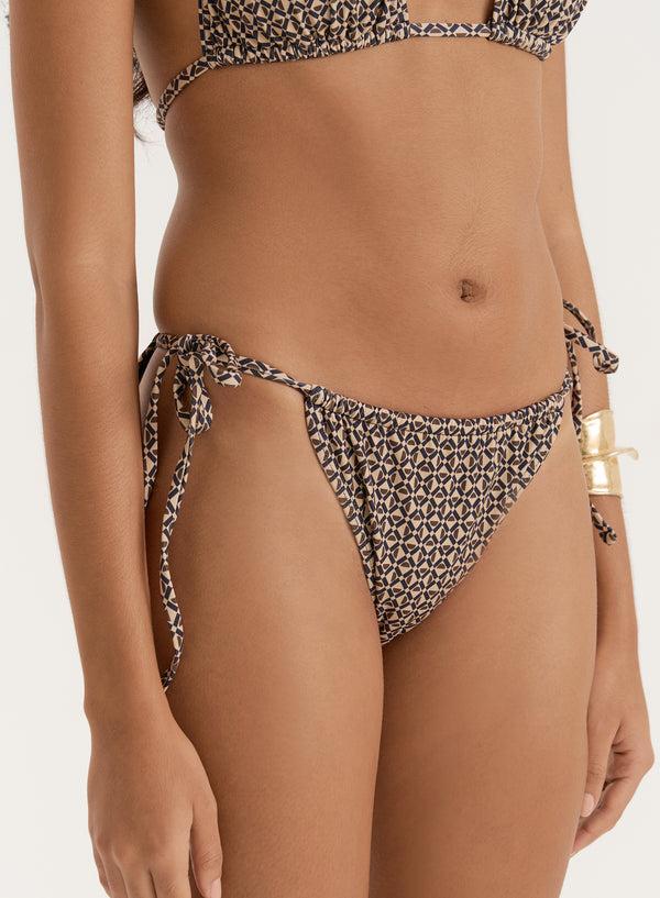 4th & Reckless Geo Print Tie Side Bikini Bottom- Jojo