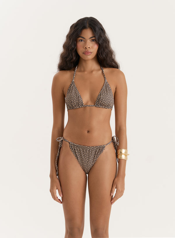 4th & Reckless Geo Print Tie Side Bikini Bottom- Jojo