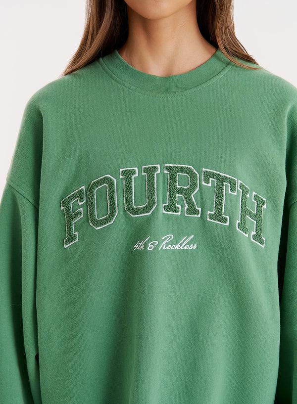4th & Reckless Green Fourth Branded Sweatshirt- Leon