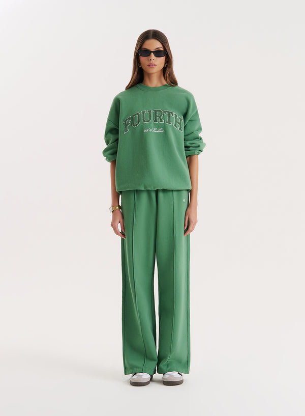 4th & reckless Green Fourth Branded Sweatshirt- Leon