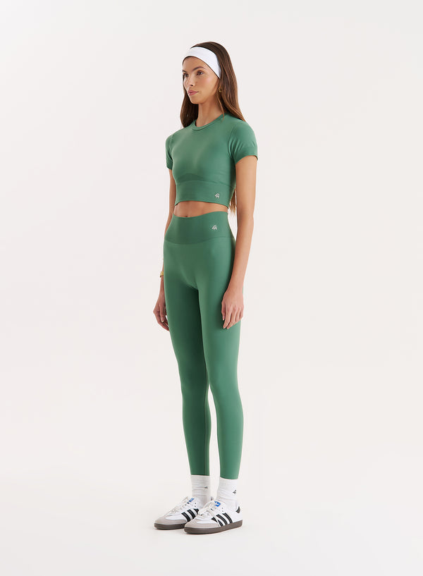 4th & Reckless Green Seamless Gym Crop Top- Brogan