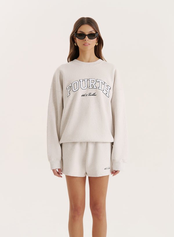 4th & reckless Grey Fourth Branded Sweatshirt- Leon