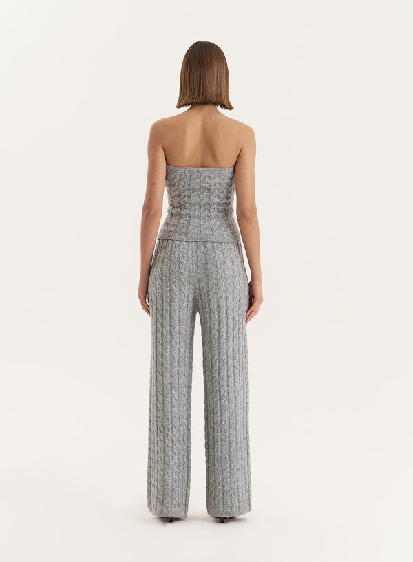 4th & Reckless Grey Knitted Trouser- Janina