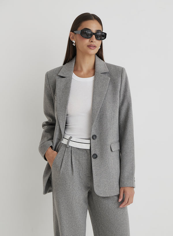 4th & reckless Grey Wool Blazer- Gabbi