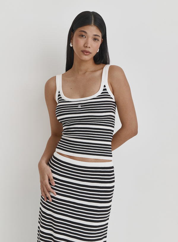 4th & reckless Multi Stripe Vest Top- Eva