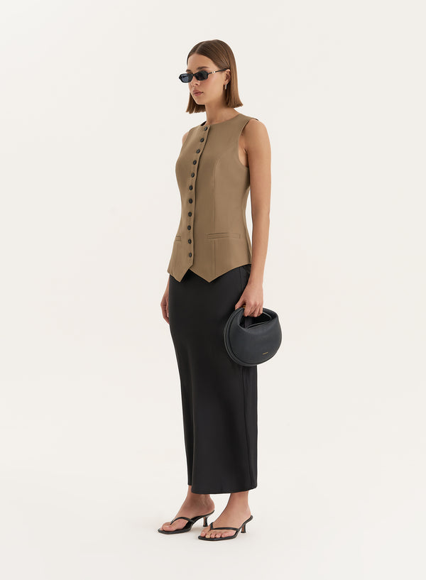 4th & Reckless Olive Tailored Waistcoat- Briella