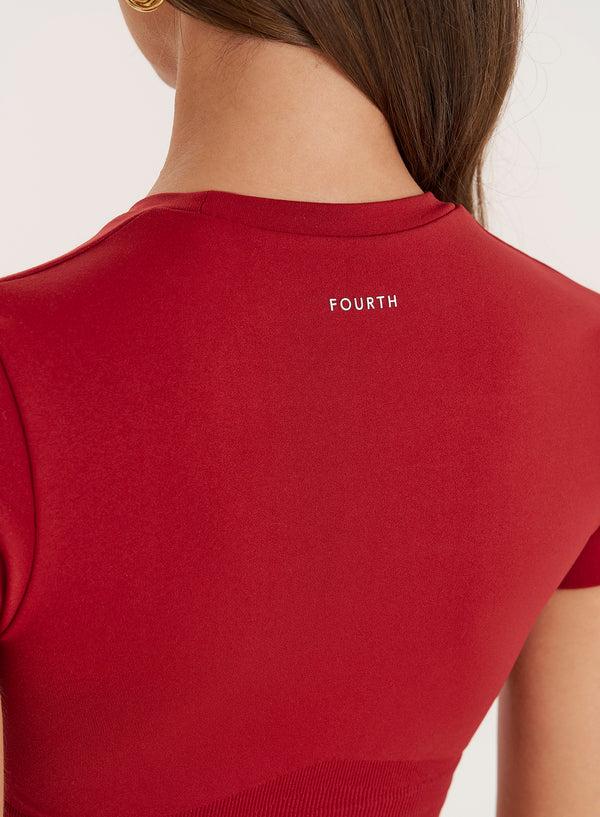 4th & Reckless Red Seamless Gym Crop Top- Brogan