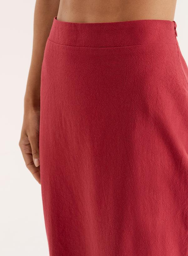 4th & Reckless Rust Tailored Maxi Skirt- Irisa