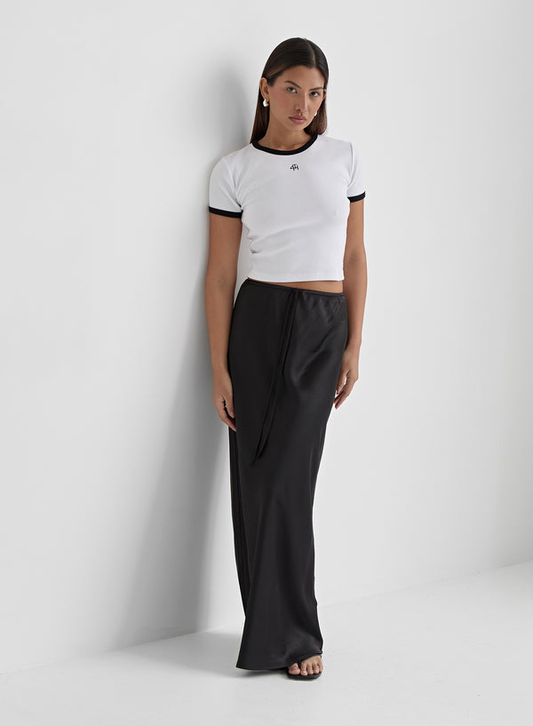 4th & Reckless White Fourth Logo Baby Tee- Livv