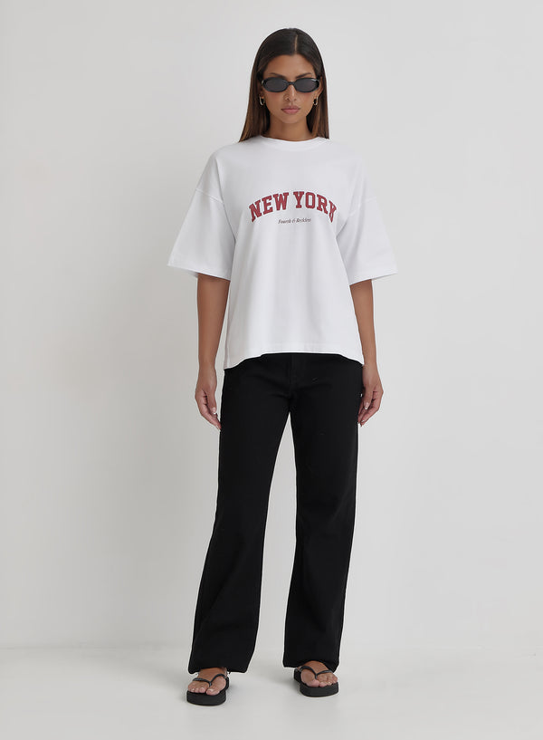 4th & Reckless White New York T-shirt- Macy