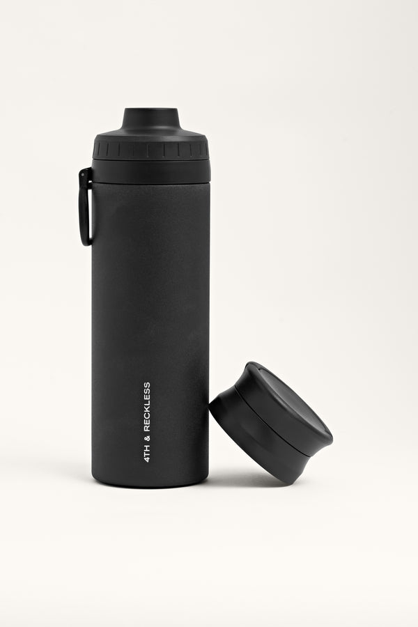 4th & reckless Black 4th Sport Shaker Water Bottle- 700ml