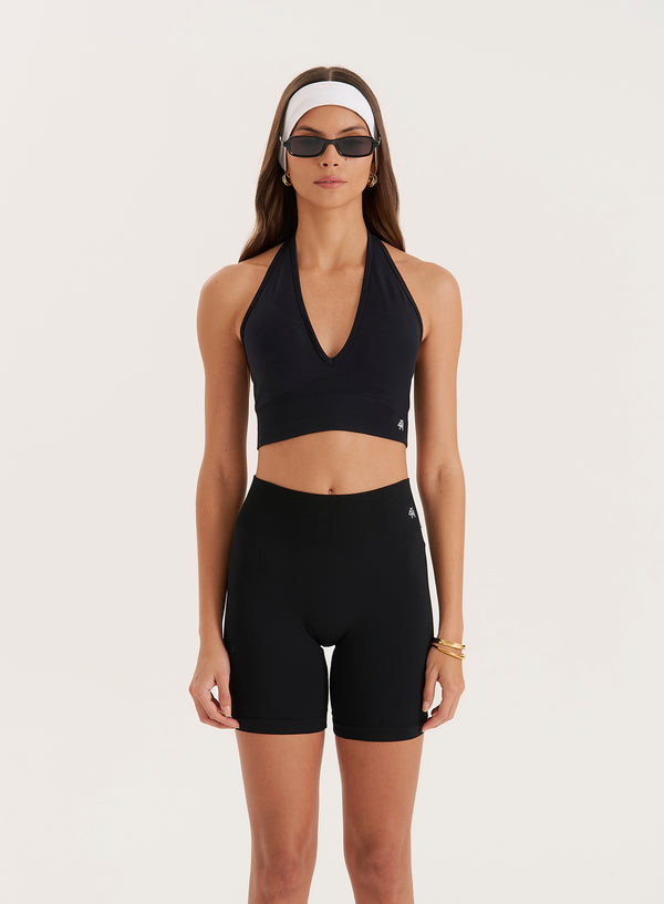 4th & Reckless Black Sculpting Seamless Cycling Shorts- Kendall