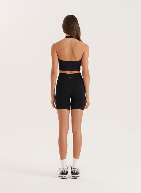 4th & Reckless Black Sculpting Seamless Cycling Shorts- Kendall