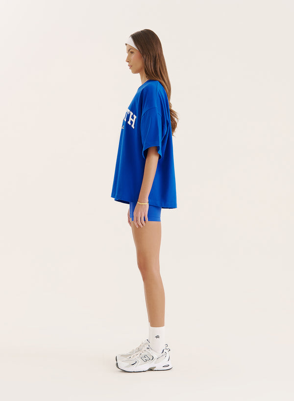 4th & Reckless Blue Fourth Branded Oversized T-Shirt- Alice