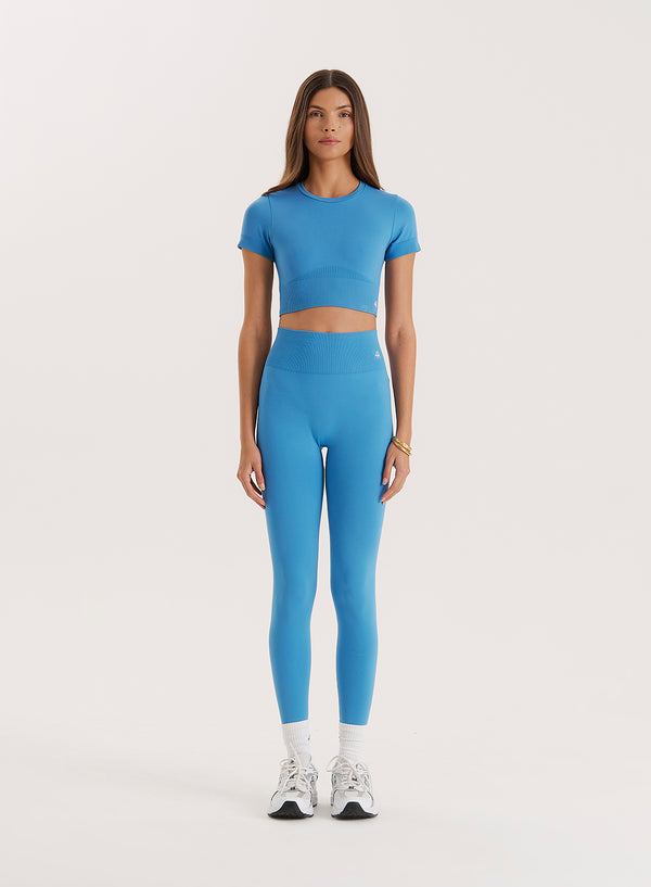 4th & reckless Blue Sculpting Seamless Gym Leggings- Tyler