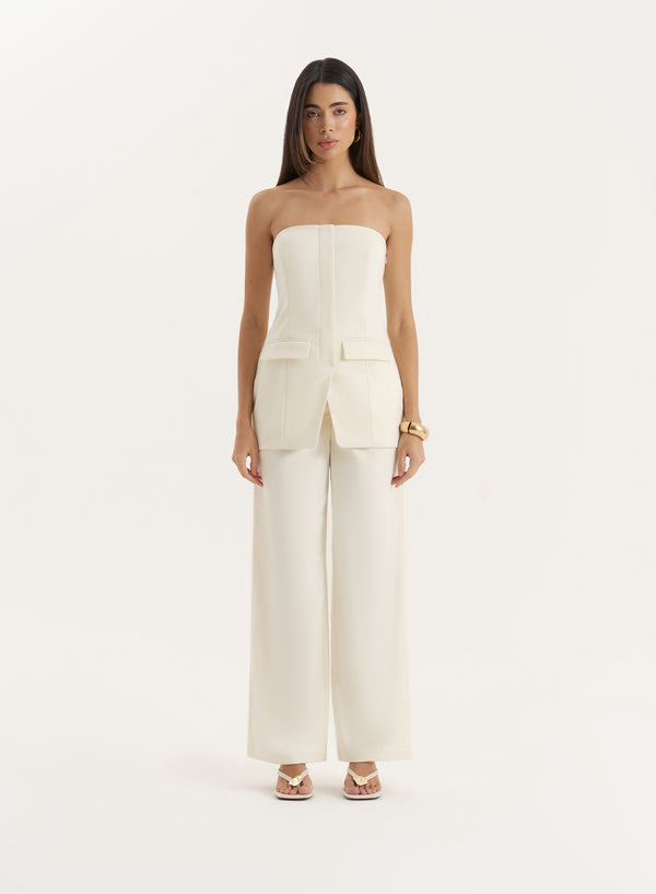 4th & Reckless Buttercream Split Front Tailored Corset- Kellie