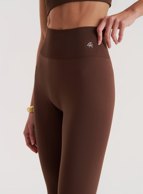 4th & Reckless Chocolate Sculpting Seamless Gym Leggings- Tyler